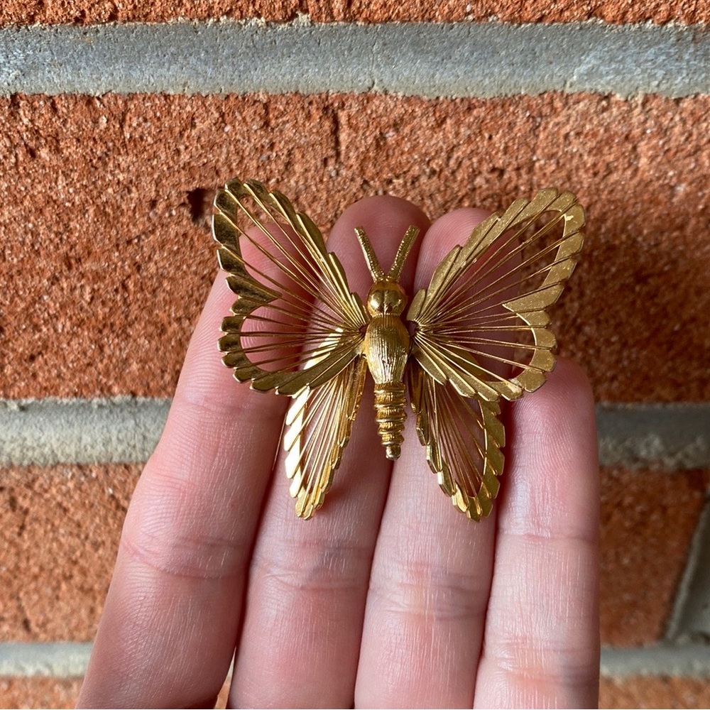Vintage Monet butterfly pin brooch